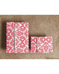 Recycled paper notebook set-Red Foliage