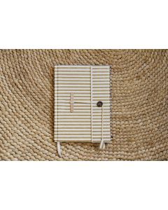 A5 Recycled Paper Notebook with Button Lock-Golden stripes